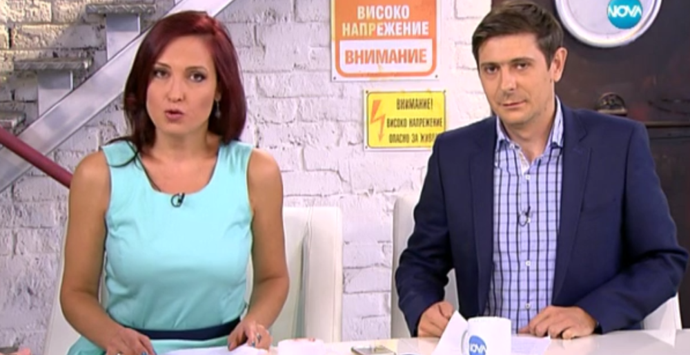 Цолова и Николаев във възтесничкото студио на Нова, което не е променяно от техния трансфер от bTV в тази телевизия.